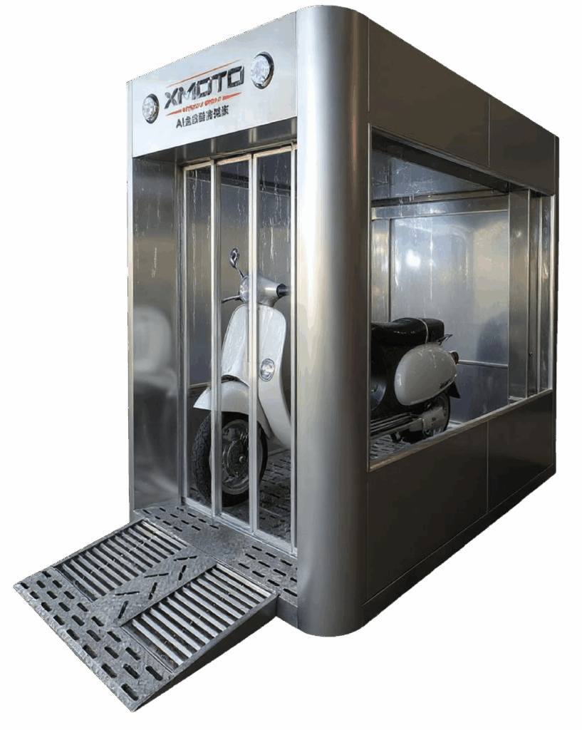 XMOTO 原站自動洗機車設備圖，已修復失效來源路徑